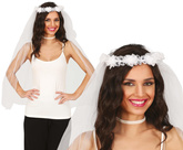 Opaska Welon na WIECZÓR PANIEŃSKI Biały z Kwiatami