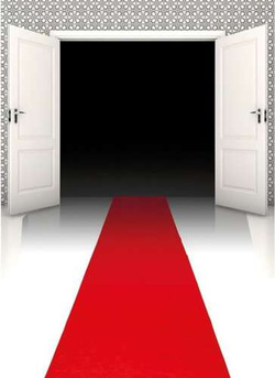 Dekoracja CZERWONY DYWAN dla Celebrytów 450cm