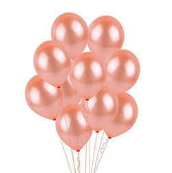 Balony metaliczne 12 cali, 25 szt. rose gold