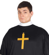 Zawieszka Naszyjnik KRZYŻ Krucyfiks Ksiądz 20cm