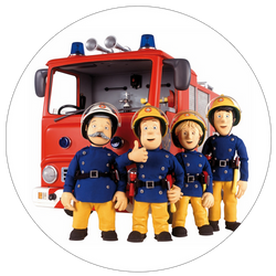 Opłatek tortowy 20 cm, Strażak Sam 1 szt.