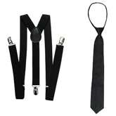 Zestaw Męski Gangstera: Szelki, Krawat, 1 szt.