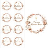 Naklejki komunia BOHO 8 sztuk 45 mm 1 kpl.