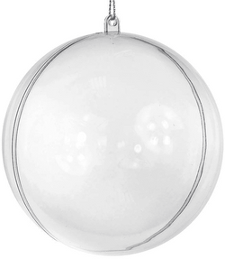 Bombka akrylowa, średnica 6cm, 5szt.