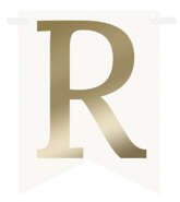 Flagietka, Litera R, Złota, 1 szt.