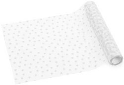 BIEŻNIK Tiulowy w Białe SERCA 0,36x9m