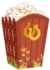 Pudełka Kubełeki na POPCORN KONIKI Konie 6szt.
