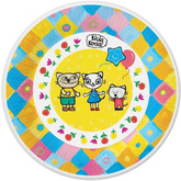Talerzyki Papierowe KICIA KOCIA Urodziny 18cm 6szt