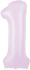 Balon Foliowy Cyfra 1 FIOLETOWY Liliowy Mat 100cm