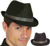 Kapelusz Gangsterski Czarny Kawalerski Lata 20