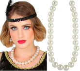 Naszyjnik Korale Sztuczne Kremowe PERŁY Lata 20