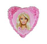 Balon foliowy Barbie Serce 18", 1 szt.