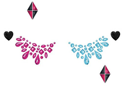 Naklejki Biżuteria Kryształki na Twarz Harley Bal