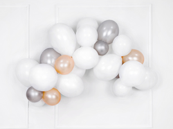 Balony St. 12cm (5") Metallic Srebrne, 100szt.