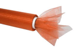 Organza dekoracyjna 36cm*10y, złota miedź, 1 szt.