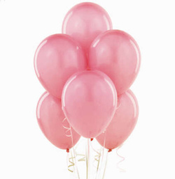 Balony metaliczne 12 cali, 25 szt., różowy