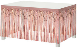 Skirting Dekoracja Brzeg Stołu Różowe Złoto 0,8x3m