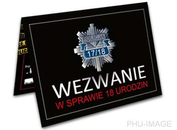 Zaproszenie na 18 urodziny, 1 szt.