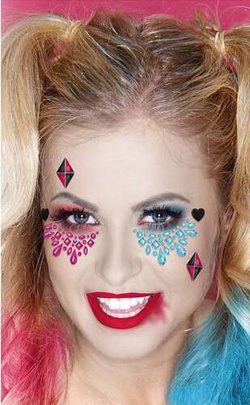 Naklejki Biżuteria Kryształki na Twarz Harley Bal