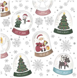 Serwetki Świąteczne Kule Mikołaj 33x33cm 20szt.