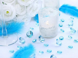 Diamentowe konfetti, turkus, 12mm, 1op.