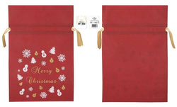 Worek na prezenty świąteczny bordowy