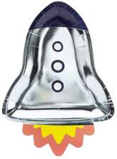 Talerzyki Kosmos - Rakieta, 21,5x29,5 cm 6szt.