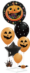 Zestaw STOJAK + BALONY Dynia Halloween Party 6szt.
