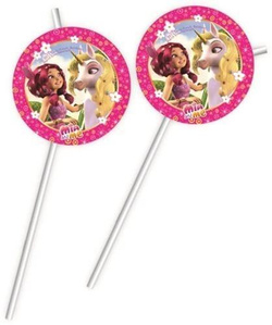 Słomki z medalionem "Mia & Me", 6 szt.