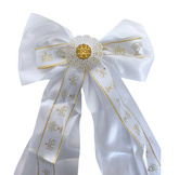 Kokardka komunijna  z rozetką 1 szt.