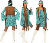 Kostium Strój HIPISKA Disco Retro Lata 60 70, S