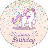 Opłatek tortowy 29 cm, Jednorożec 1 szt.