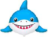 Balon foliowy 24" FX - Uśmiechnięty rekin (głowa)