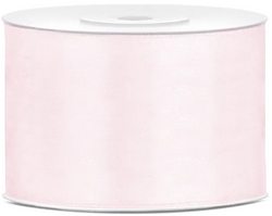 Tasiemka satynowa, j.pudrowy róż, 50mm/25m