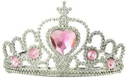 Diadem Tiara Korona Różowe Kamienie Królowa Balu
