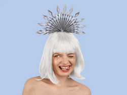 Opaska na Głowę Srebrna ŚNIEŻYNKA Królowa Lodu