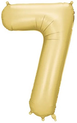 Balon foliowy Cyfra "7" Satyna ZŁOTY, 86cm, 1szt