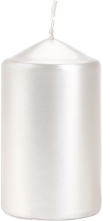 ŚWIECA Walec BIAŁA PERŁOWA Komunia BISPOL 6x10cm