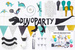 Zestaw dekoracji party - Dinozaury, 1 opk.