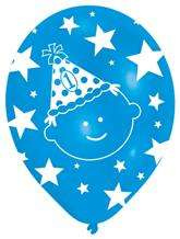 Balony na Roczek, niebieskie, 28 cm, 6 szt.