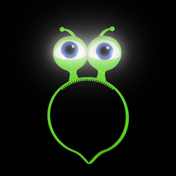 Świecąca Opaska na Głowę Zielone OCZY KOSMITY