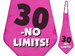 Krawat "30 - NO LIMITS!", 1 szt.