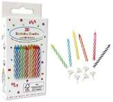 Świeczki z Podstawkami na Tort Kolorowe 20szt.