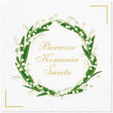 Serwetki Komunijne KOMUNIA ŚWIĘTA Konwalie 33cm 20