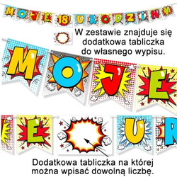 Banner Girlanda" MOJE URODZINY" uniwersalny1 szt.