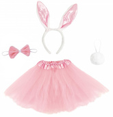 Zestaw Strój Różowy KRÓLICZEK Zajączek Spódniczka