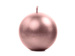 Świeca metalizowana Kula, różowe złoto, 8cm, 1 szt