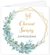 Zaproszenia na Chrzest Święty Heksagon, 8 szt.