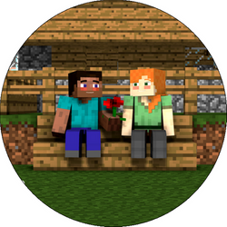 Opłatek tortowy 29 cm, Minecraft 1 szt.