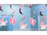 ŚWIDERKI "Baby Girl" różowe, 61cm 1op. 5szt.